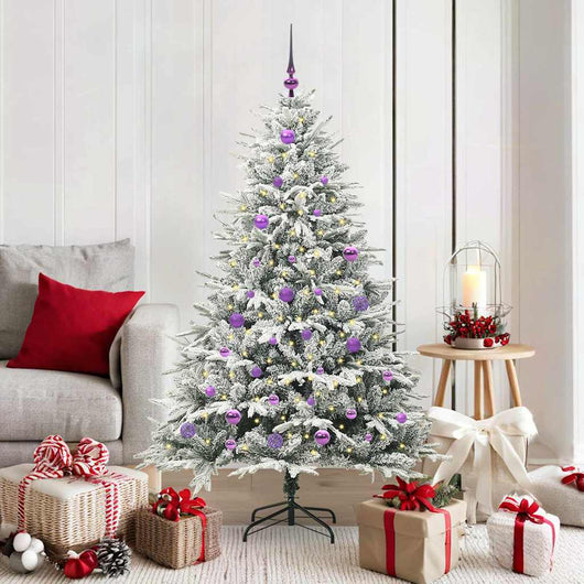 Albero di Natale artificiale preilluminato con set di palline 3395390