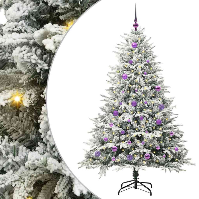 Albero di Natale artificiale preilluminato con set di palline 3395390
