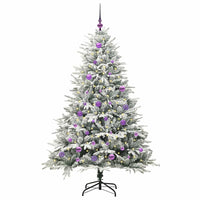 Albero di Natale artificiale preilluminato con set di palline 3395390