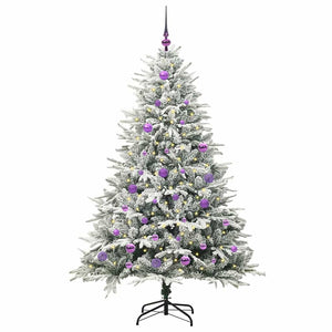 Albero di Natale artificiale preilluminato con set di palline 3395390