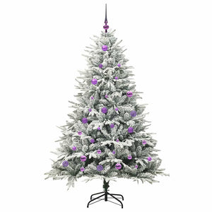 Albero di Natale artificiale preilluminato con set di palline 3395390