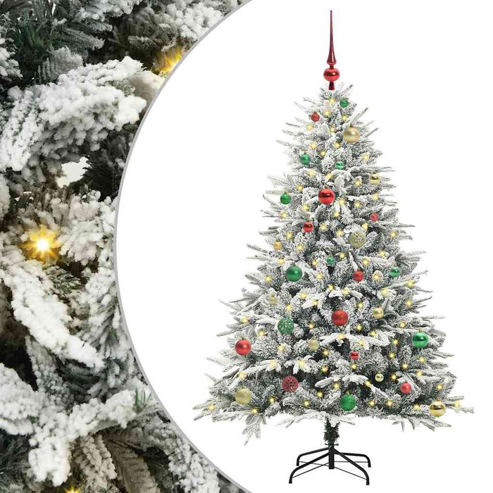 Albero di Natale artificiale preilluminato con set di palline 3395392