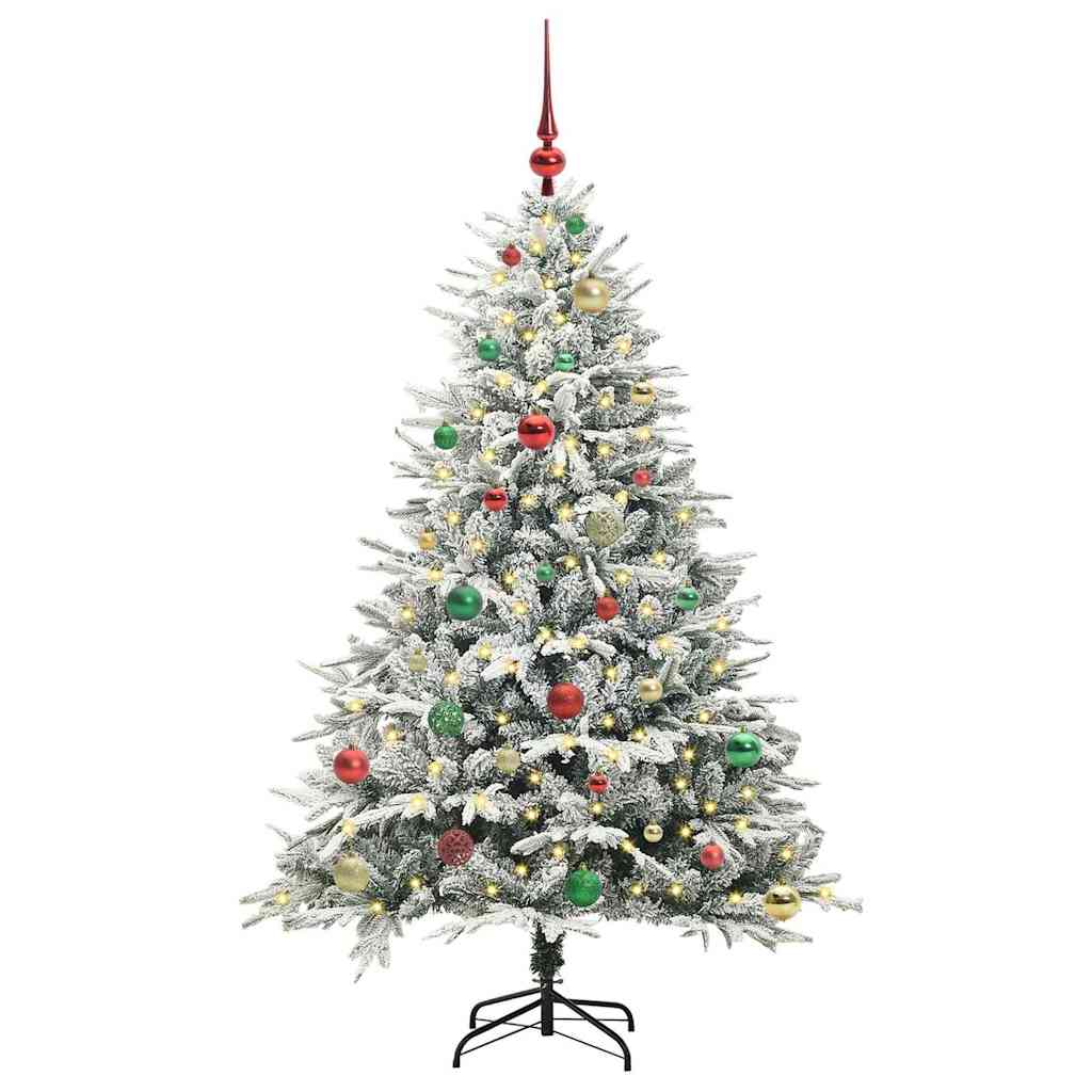Albero di Natale artificiale preilluminato con set di palline 3395392