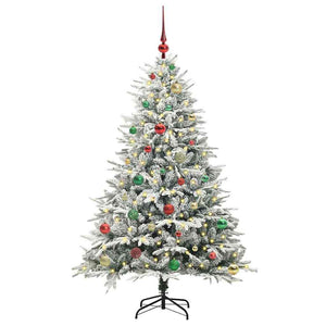 Albero di Natale artificiale preilluminato con set di palline 3395392