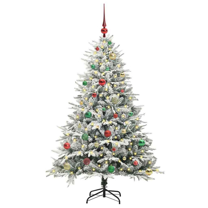 Albero di Natale artificiale preilluminato con set di palline 3395392