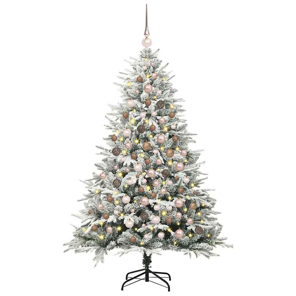 Albero di Natale artificiale preilluminato con set di palline 3395395