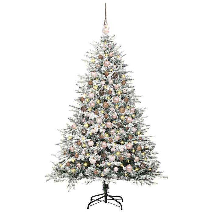 Albero di Natale artificiale preilluminato con set di palline 3395395