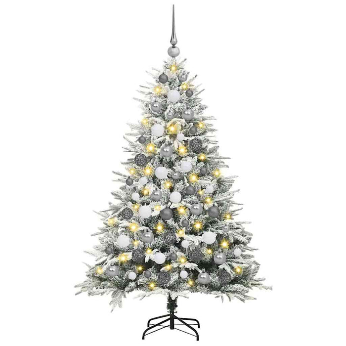 Albero di Natale artificiale preilluminato con set di palline 3395396