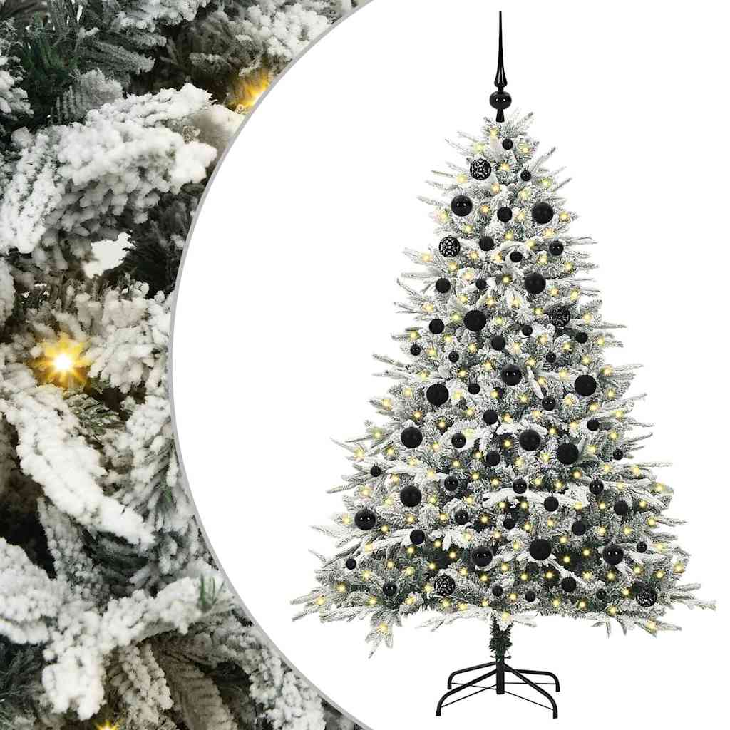 Albero di Natale artificiale preilluminato con set di palline 3395398