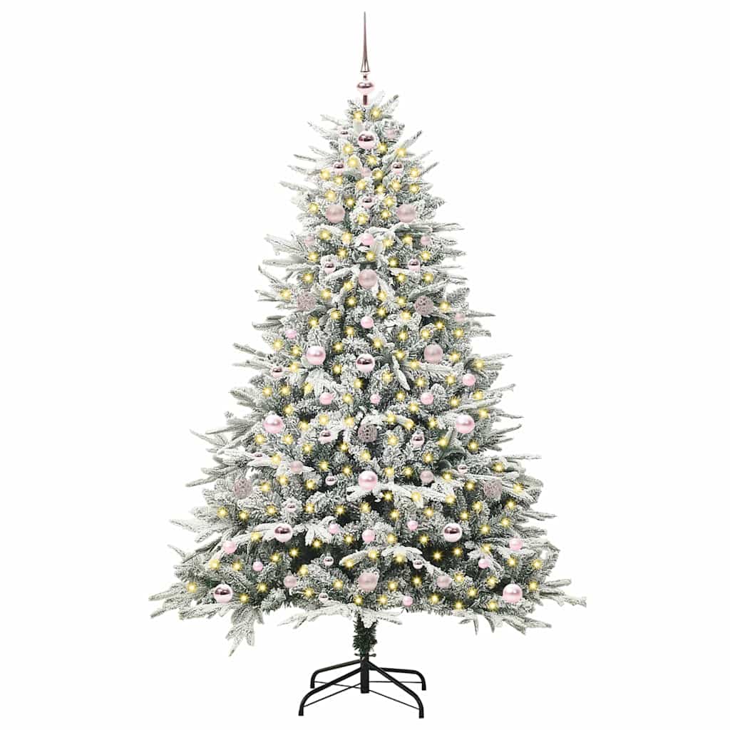 Albero di Natale artificiale preilluminato con set di palline 3395399