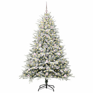 Albero di Natale artificiale preilluminato con set di palline 3395399