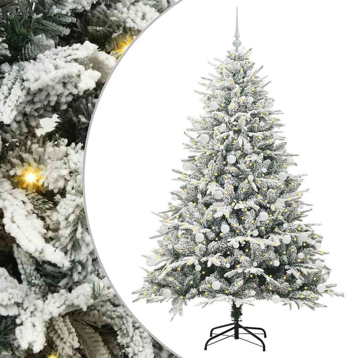 Albero di Natale artificiale preilluminato con set di palline 3395400