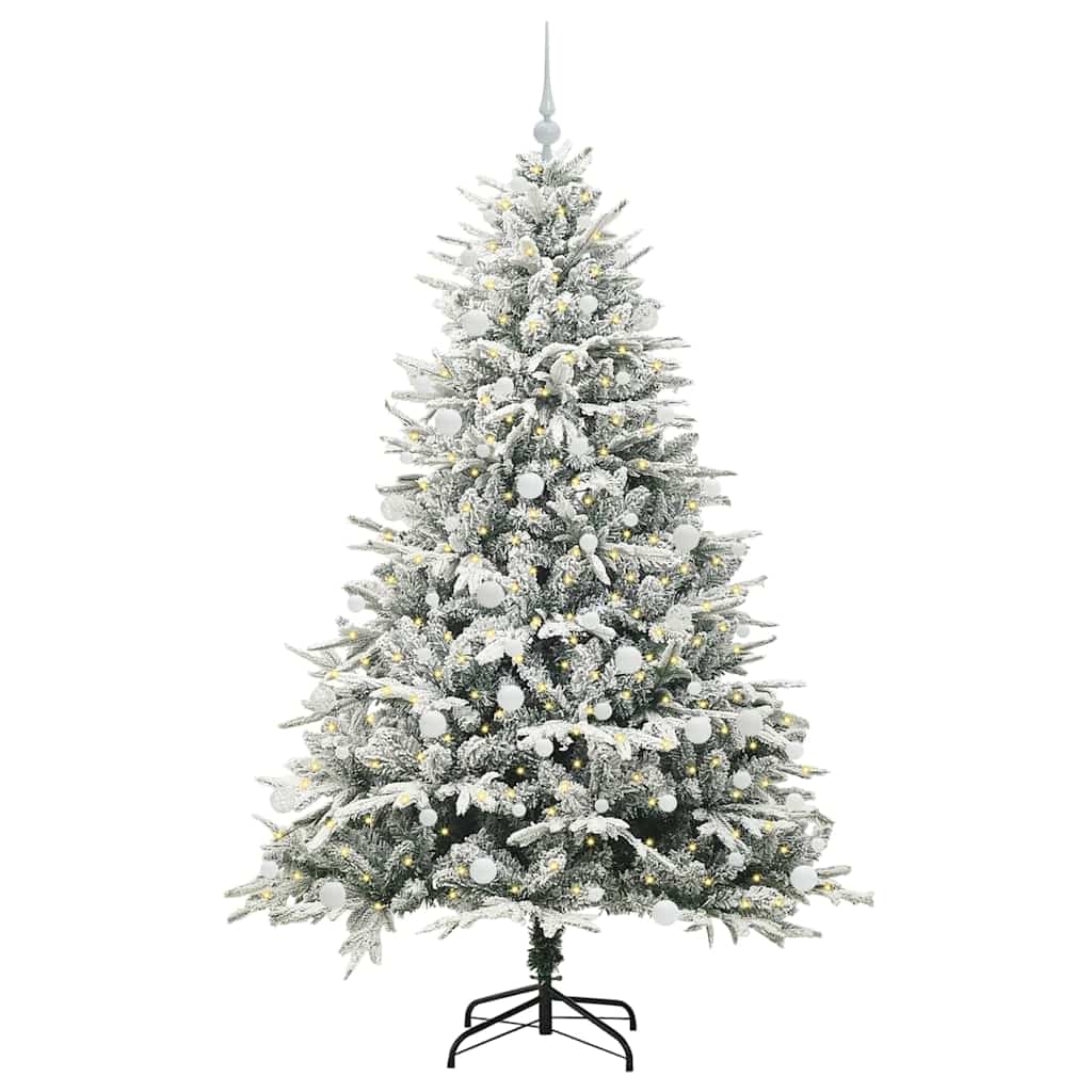 Albero di Natale artificiale preilluminato con set di palline 3395400