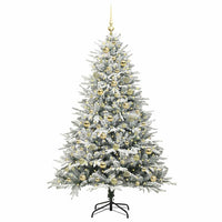 Albero di Natale artificiale preilluminato con set di palline 3395401
