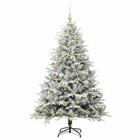 Albero di Natale artificiale preilluminato con set di palline 3395401