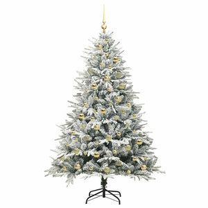 Albero di Natale artificiale preilluminato con set di palline 3395401