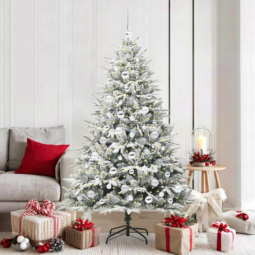Albero di Natale artificiale preilluminato con set di palline 3395402