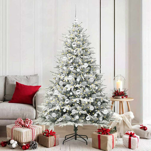 Albero di Natale artificiale preilluminato con set di palline 3395402