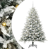 Albero di Natale artificiale preilluminato con set di palline 3395402