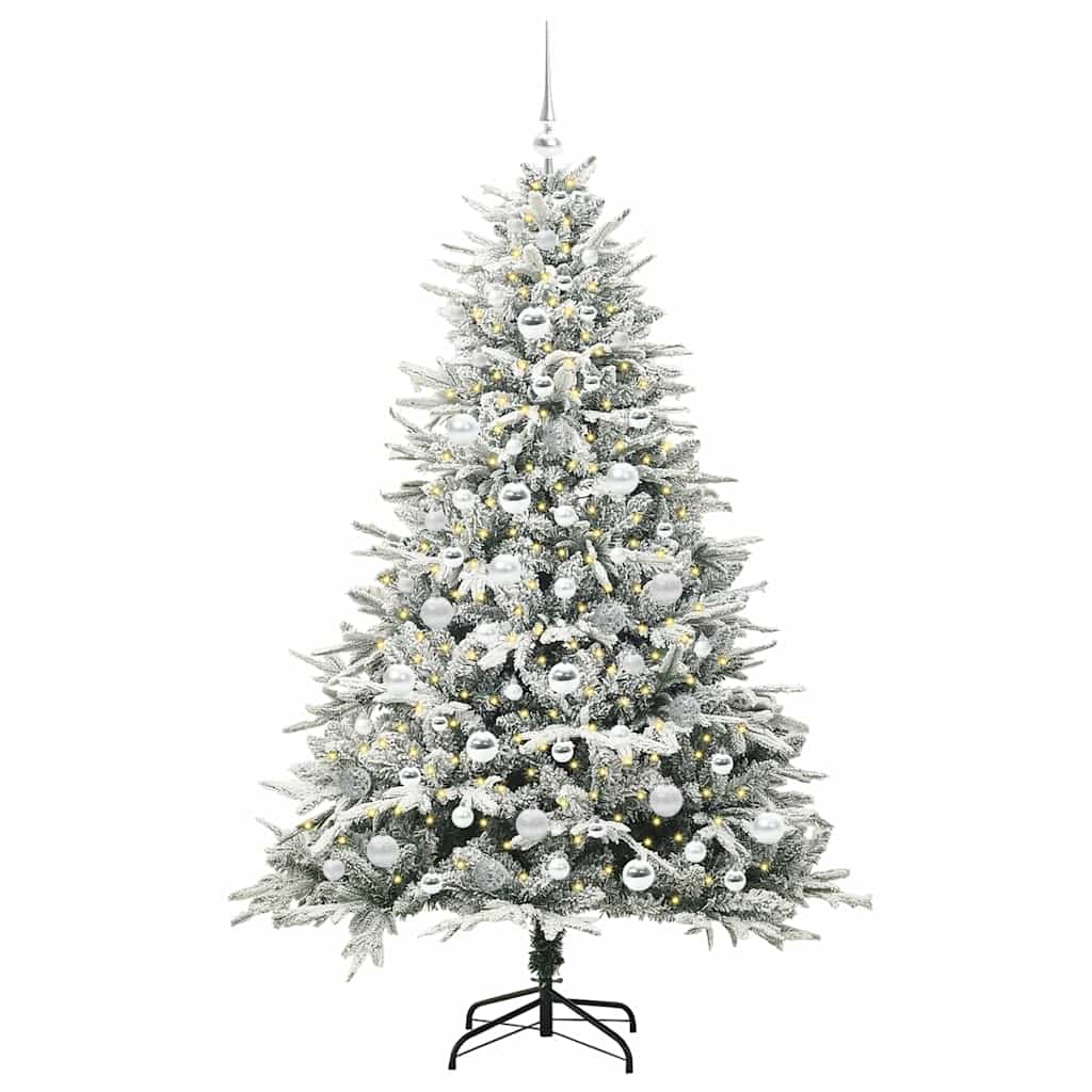 Albero di Natale artificiale preilluminato con set di palline 3395402