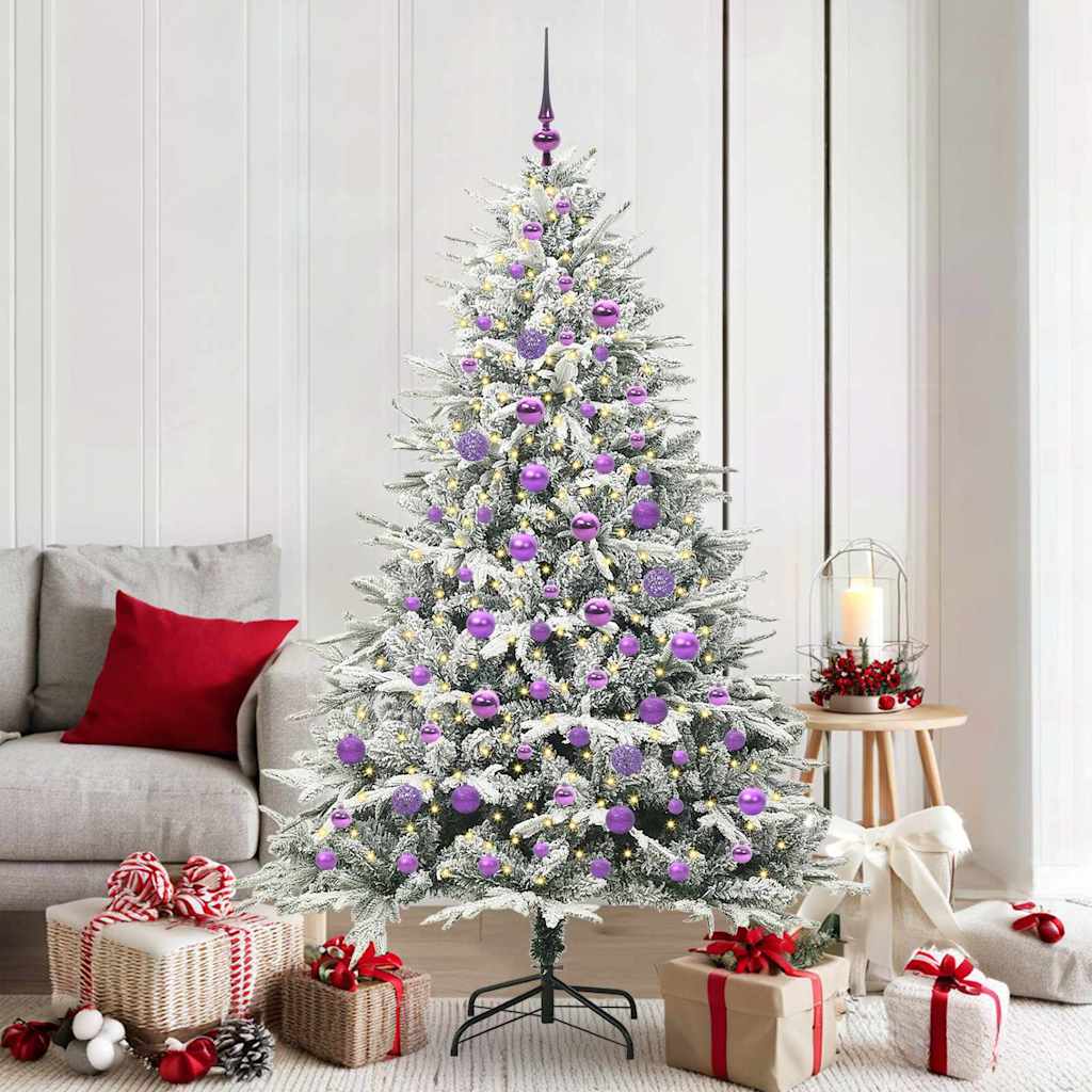 Albero di Natale artificiale preilluminato con set di palline 3395403