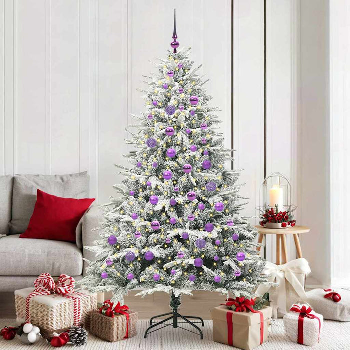 Albero di Natale artificiale preilluminato con set di palline 3395403