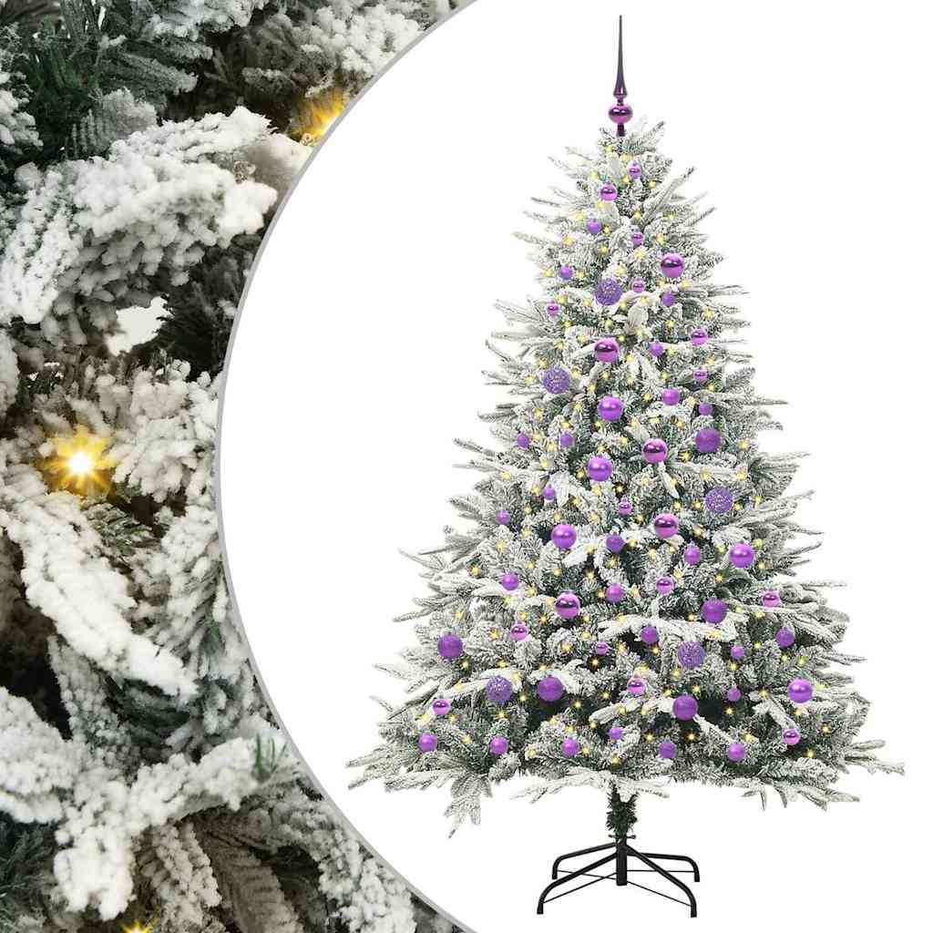 Albero di Natale artificiale preilluminato con set di palline 3395403