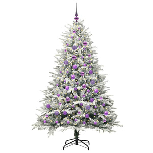 Albero di Natale artificiale preilluminato con set di palline 3395403