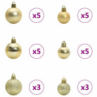 Albero di Natale artificiale preilluminato con set di palline 3395405