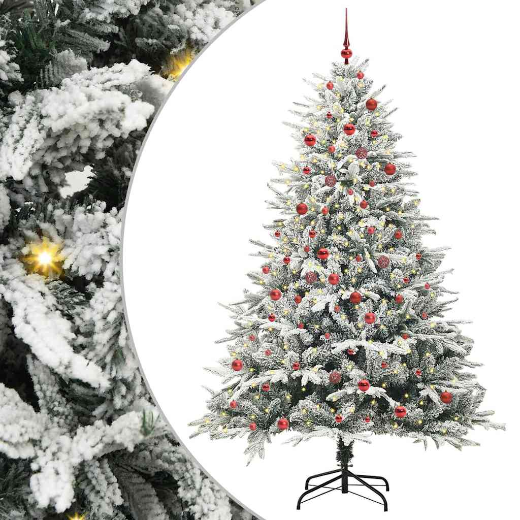 Albero di Natale artificiale preilluminato con set di palline 3395406