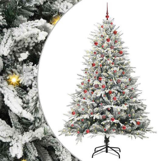 Albero di Natale artificiale preilluminato con set di palline 3395406