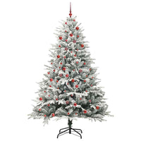Albero di Natale artificiale preilluminato con set di palline 3395406