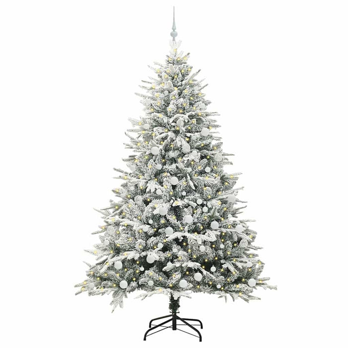 Albero di Natale artificiale preilluminato con set di palline 3395409