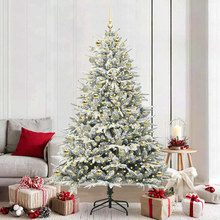 Albero di Natale artificiale preilluminato con set di palline 3395410