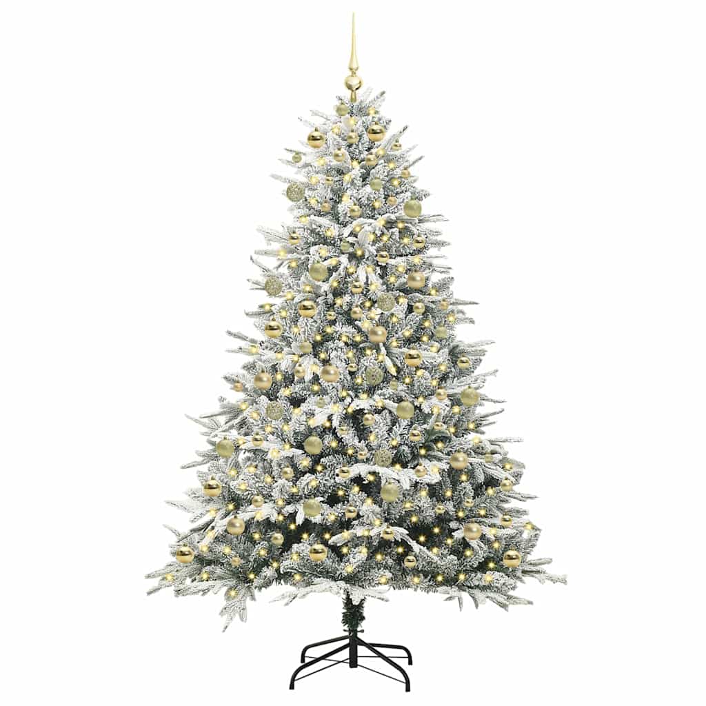 Albero di Natale artificiale preilluminato con set di palline 3395410
