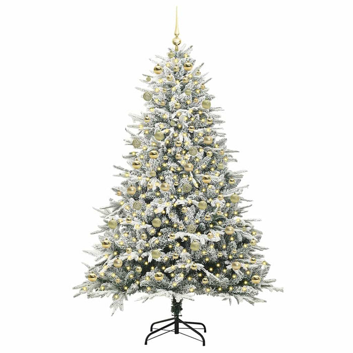Albero di Natale artificiale preilluminato con set di palline 3395410