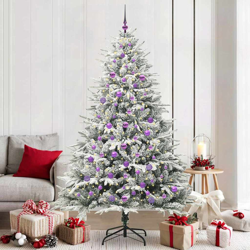 Albero di Natale artificiale preilluminato con set di palline 3395412