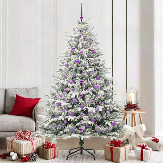 Albero di Natale artificiale preilluminato con set di palline 3395412