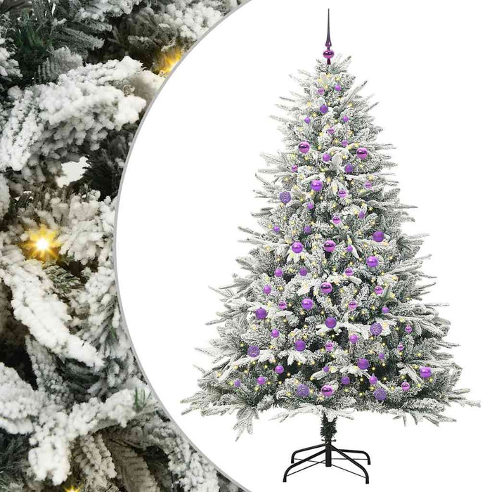 Albero di Natale artificiale preilluminato con set di palline 3395412
