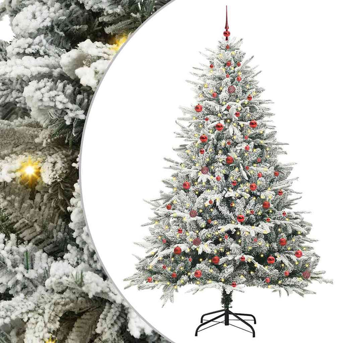 Albero di Natale artificiale preilluminato con set di palline 3395415