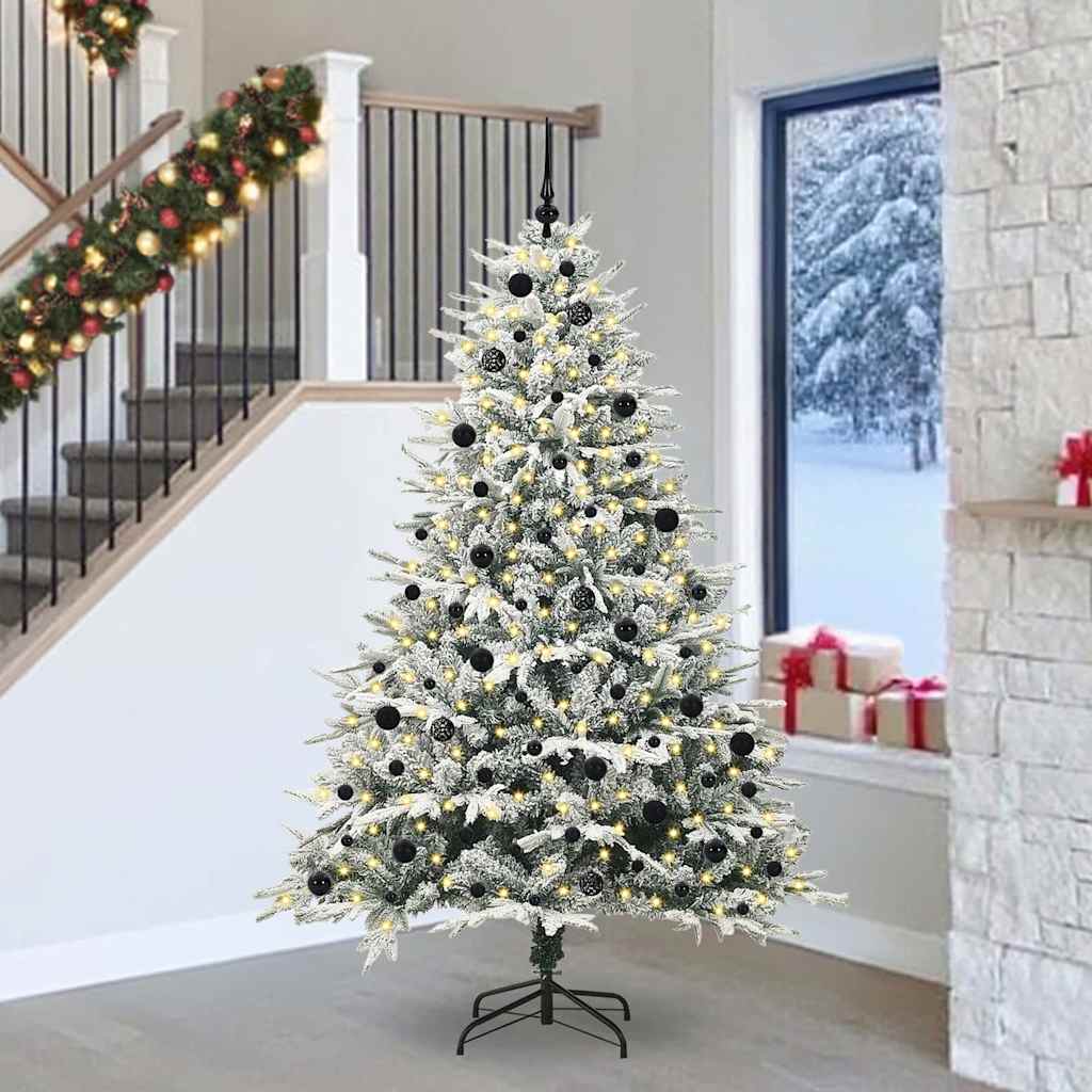 Albero di Natale artificiale preilluminato con set di palline 3395416