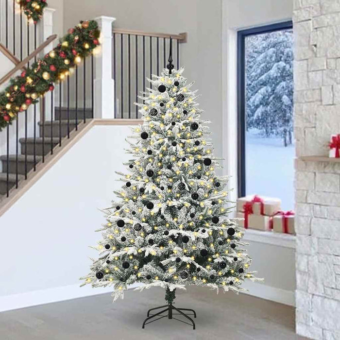 Albero di Natale artificiale preilluminato con set di palline 3395416
