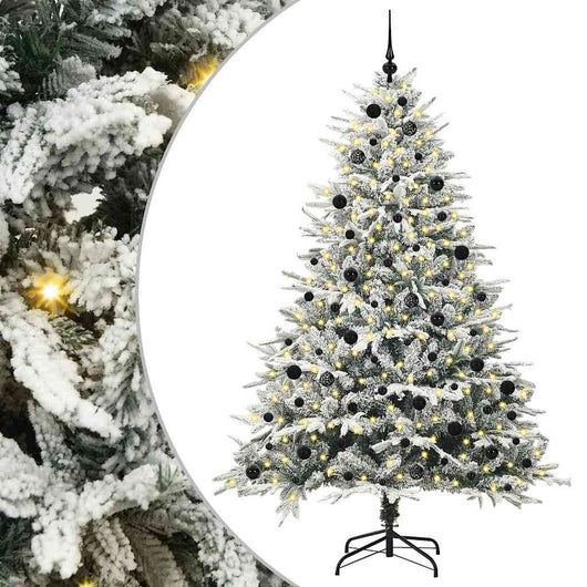 Albero di Natale artificiale preilluminato con set di palline 3395416