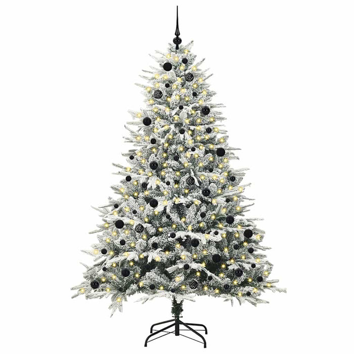 Albero di Natale artificiale preilluminato con set di palline 3395416
