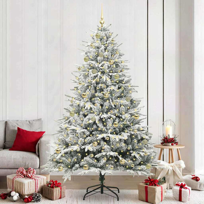 Albero di Natale artificiale preilluminato con set di palline 3395419