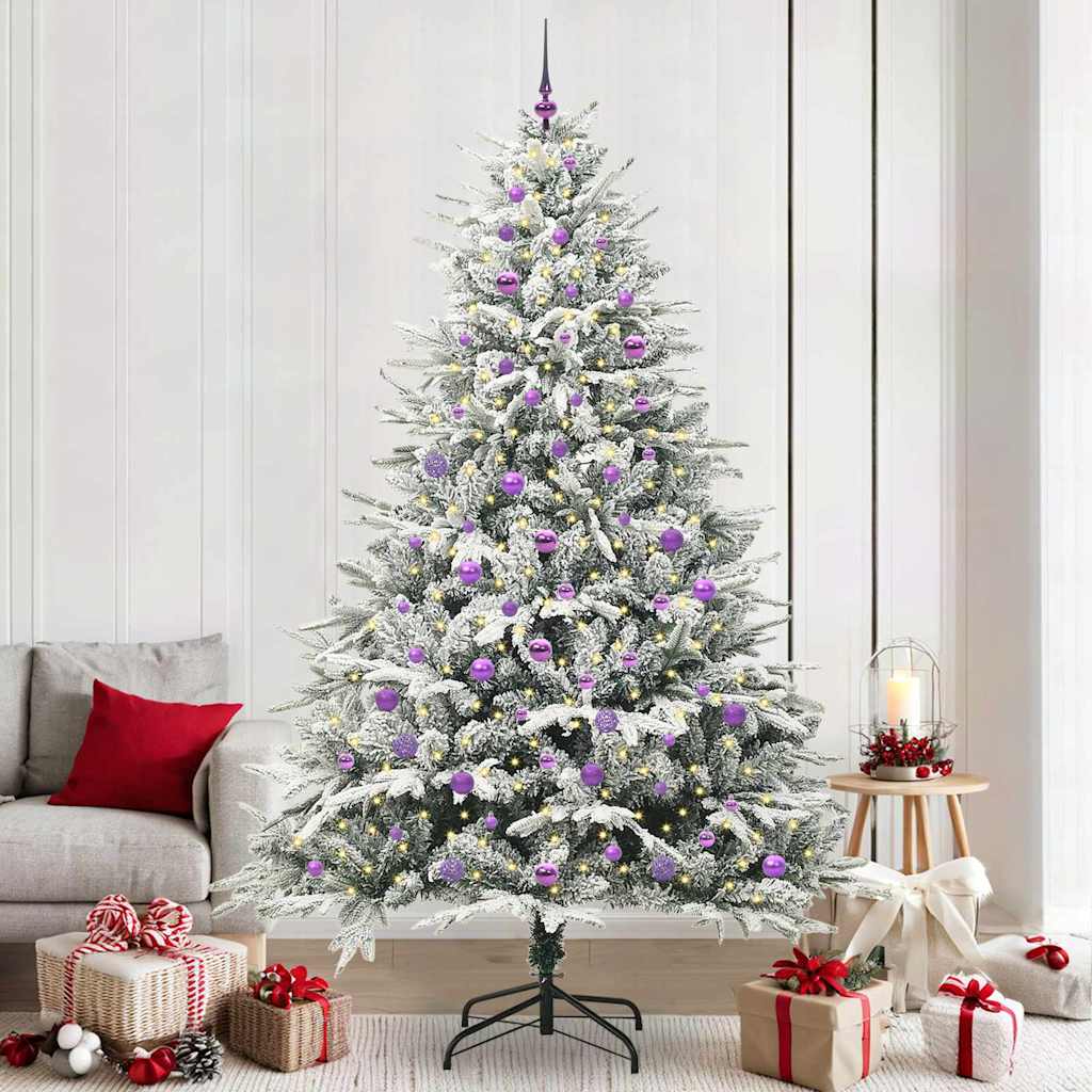 Albero di Natale artificiale preilluminato con set di palline 3395421