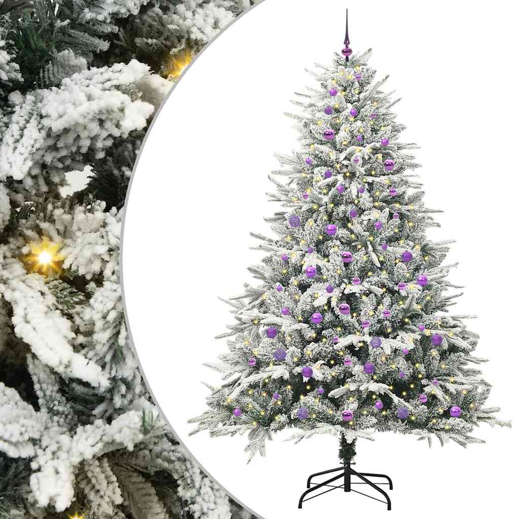 Albero di Natale artificiale preilluminato con set di palline 3395421