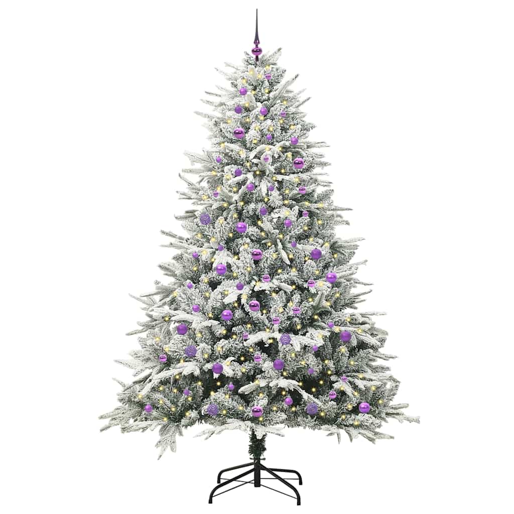 Albero di Natale artificiale preilluminato con set di palline 3395421