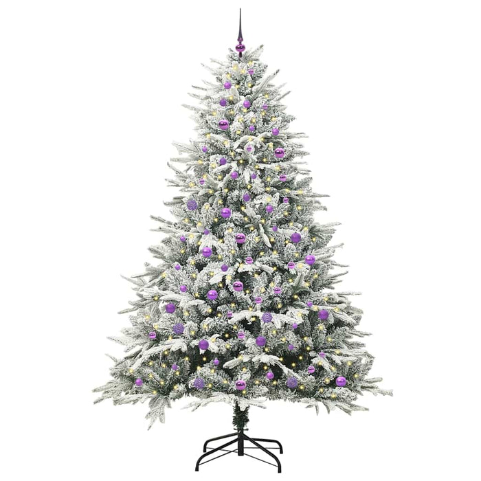 Albero di Natale artificiale preilluminato con set di palline 3395421