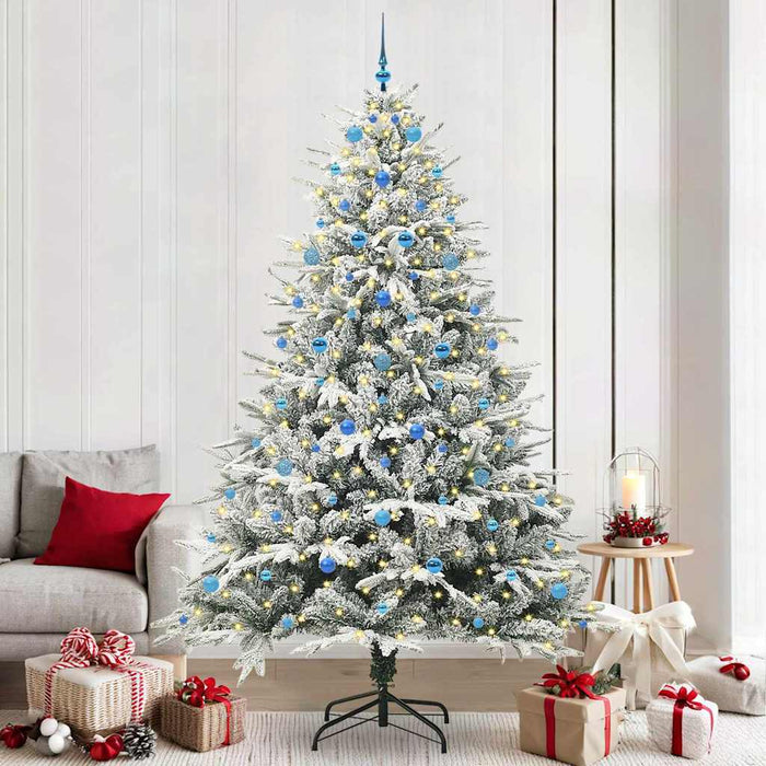 Albero di Natale artificiale preilluminato con set di palline 3395422